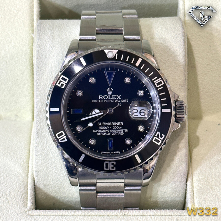 Rolex Submariner 16610 Diamonds & Sapphires